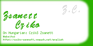 zsanett cziko business card